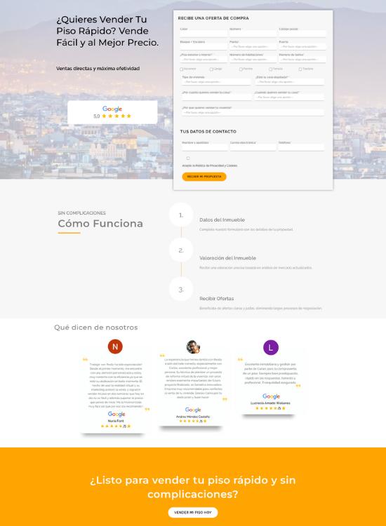 Web design profesional - landing page