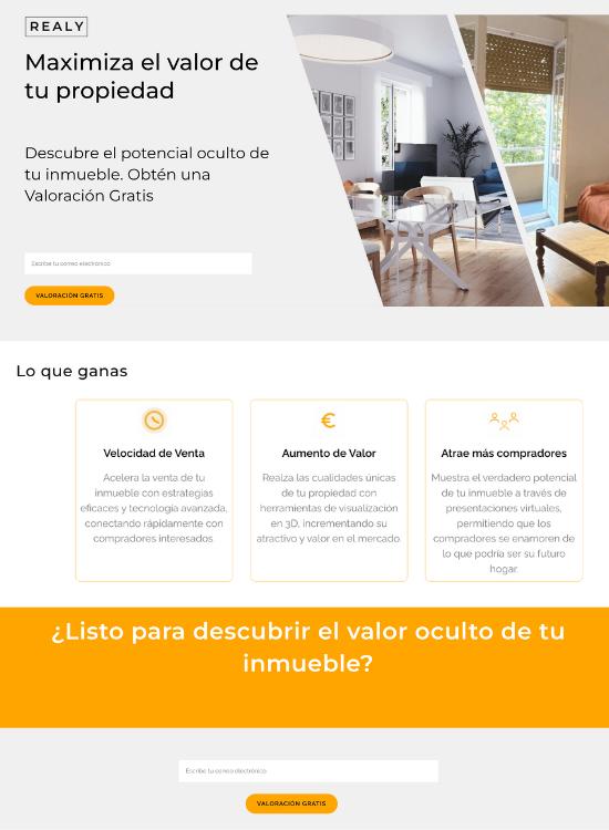 Web design profesional - landing page